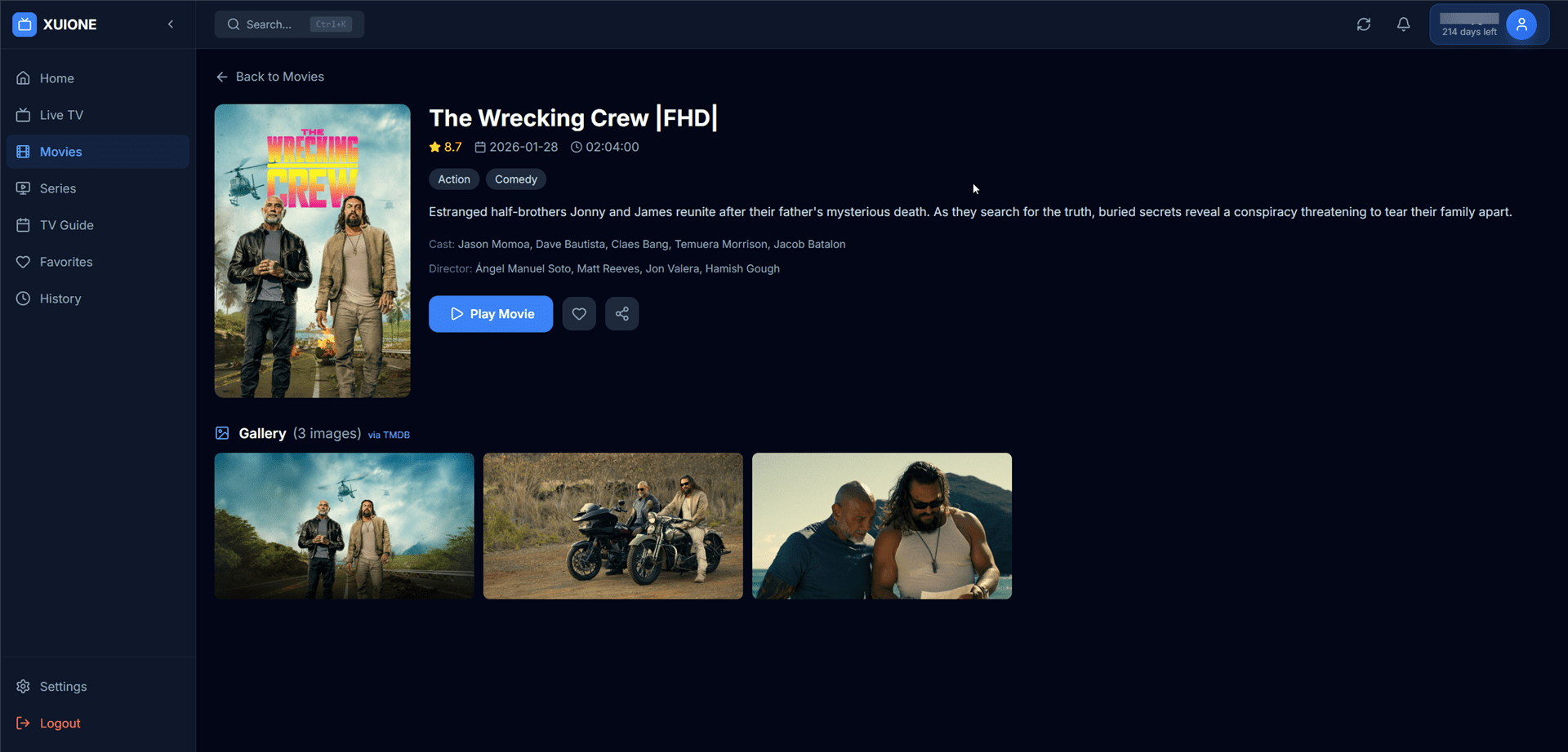 Movie Info Page