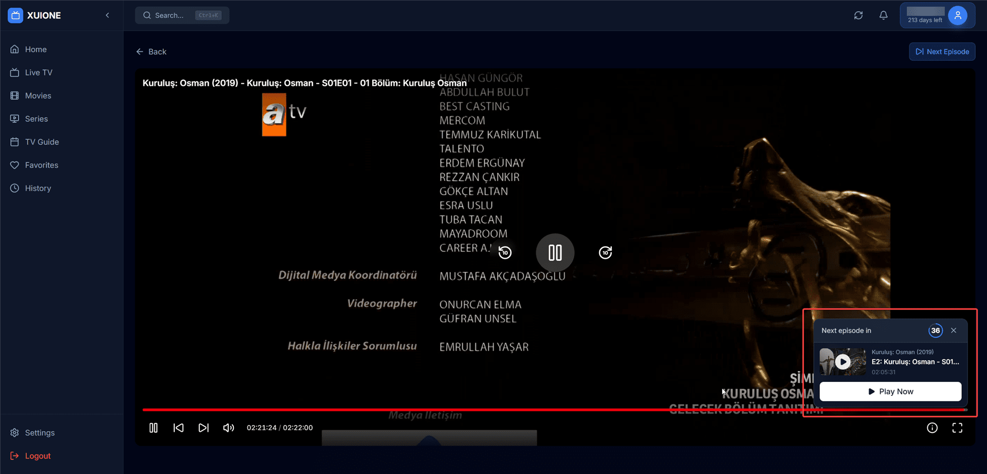 Auto Next Episode Timer